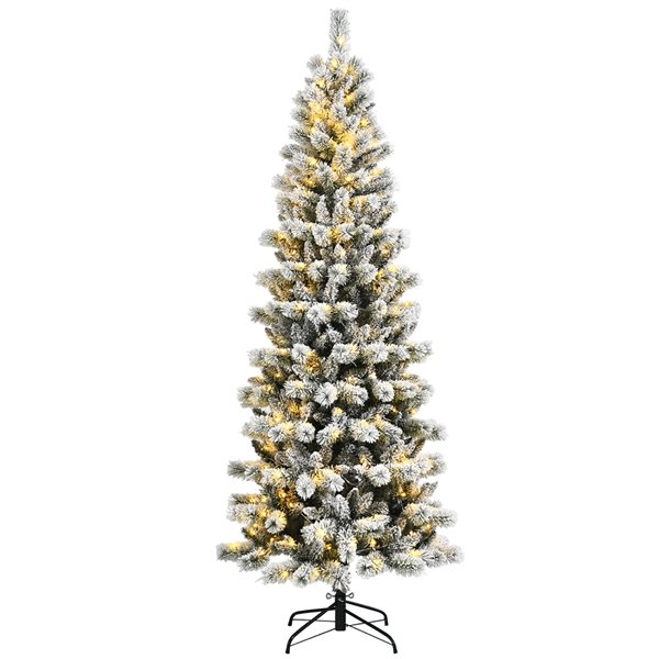 Costway 6-ft Green Iridescent Tinsel Artificial Christmas Tree with 736 Branch Tips