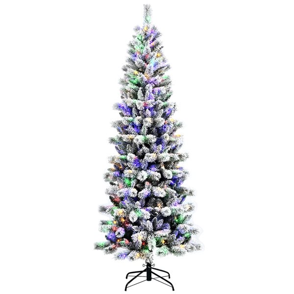 Costway 6-ft Green Iridescent Tinsel Artificial Christmas Tree with 736 Branch Tips