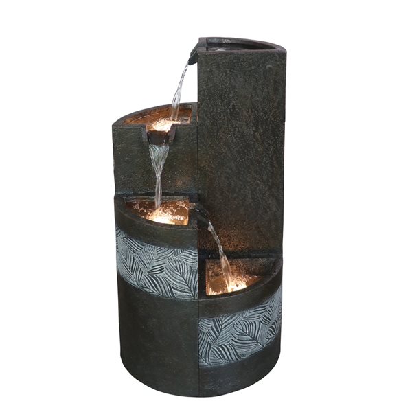 Henryka 27.2-in H Resin Tiered Outdoor Fountain