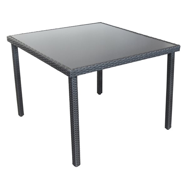 Henryka Grey Patio Dining Set with Polyester Cushions - 5-Piece