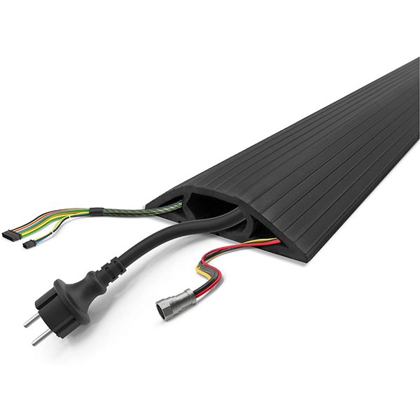 Protecteur de câbles Cableman en plastique noir de 3 po l. x 10 pi L.  600010C