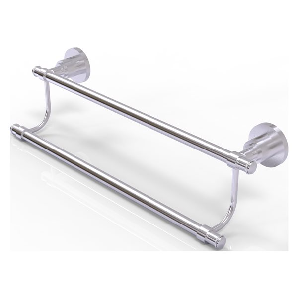 Allied Brass Washington Square Satin Chrome 18-in Double Towel Bar