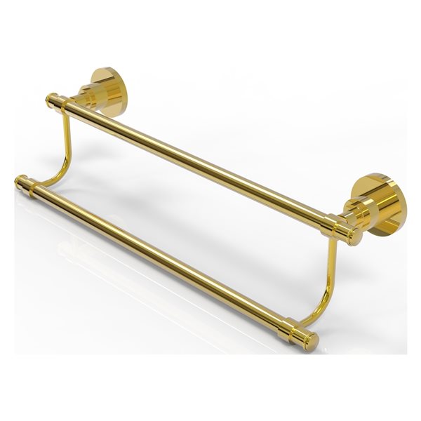 Allied Brass Washington Square Polished Brass 18-in Double Towel Bar
