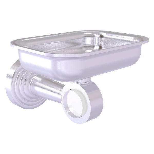 Allied Brass Pacific Beach Satin Chrome Brass Soap Dish