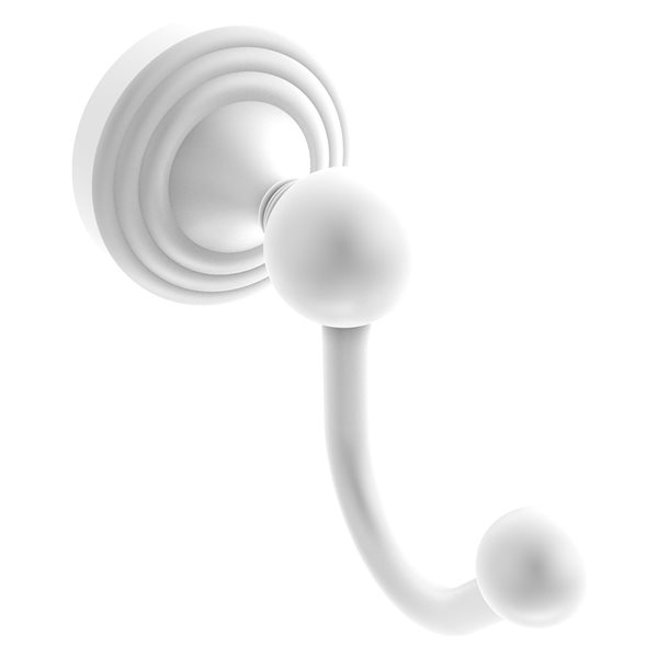 Allied Brass Sag Harbor 1-hook Matte White Towel Hook