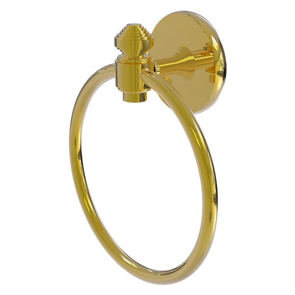 Polished brass towel on sale ring