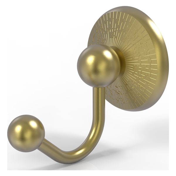 Allied Brass Prestige Monte Carlo 1-hook Satin Brass Towel Hook
