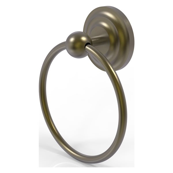 Allied Brass Prestige Que New Antique Brass Wall Mount Towel Ring PQN   330926269 MainImage 001 L 