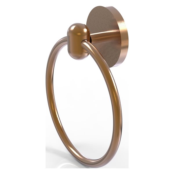 Allied Brass 6-Inch Towel Ring - Brushed Bronze Finish - Solid Brass Bathroom Hardware