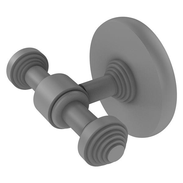 Allied Brass Southbeach Double HookMatte Grey Towel Hook