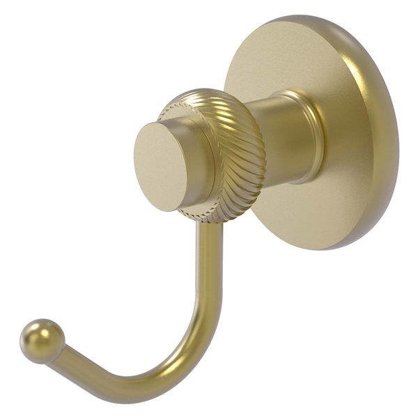 Allied Brass Mercury 1-hook Satin Brass Towel Hook with Twisted Accents ...