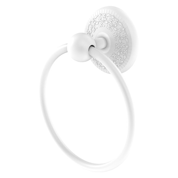 Allied Brass Monte Carlo Matte White Wall Mount Towel Ring