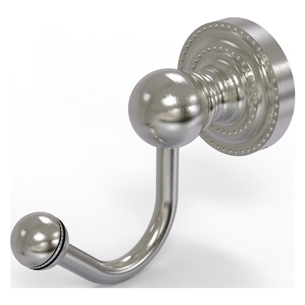 Allied Brass Dottingham 1-hook Satin Nickel Towel Hook