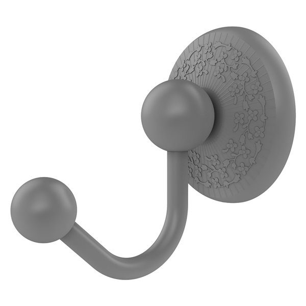 Allied Brass Prestige Monte Carlo 1-hook Matte Grey Towel Hook