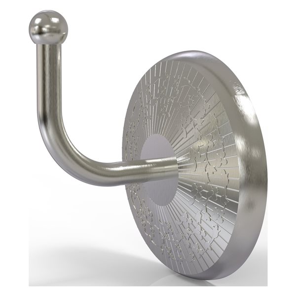 Allied Brass Monte Carlo 1-hook Satin Nickel Towel Hook