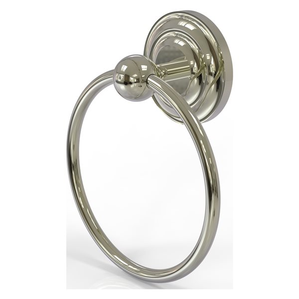 Allied Brass Prestige Que New Polished Nickel Wall Mount Towel Ring