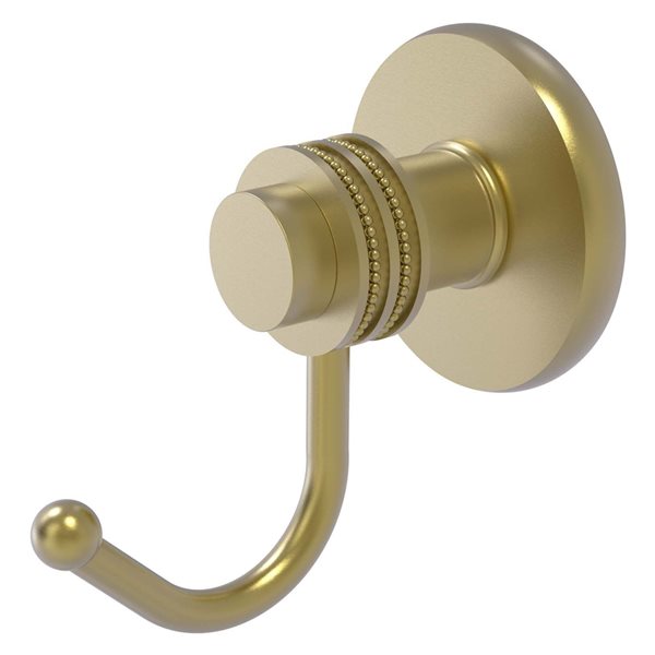 Allied Brass Mercury 1-hook Satin Brass Towel Hook with Dotted Accents ...