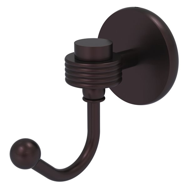 Allied Brass Satellite Orbit One Antique Bronze Towel Hook with Grooved Accents