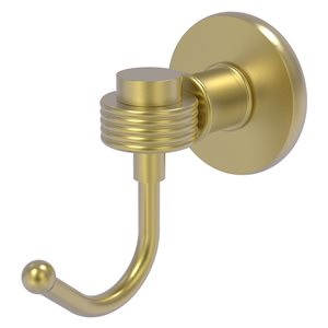 Allied Brass Continental Satin Brass Towel Hook with Grooved Accents
