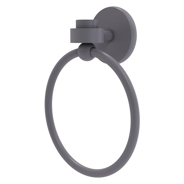Allied Brass Satellite Orbit One Matte Grey Wall Mount Towel Ring