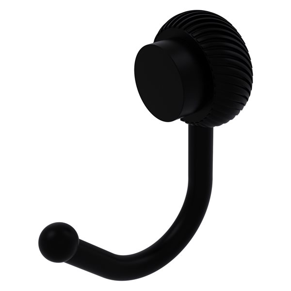 Allied Brass RW-20-BKM Skyline Utility Hook – Solid Brass Construction, Matte Black Finish, Heavy Duty Non-Slip Grip – For Bathroom, Kitchen, Or Entryway