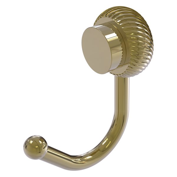 Allied Brass Venus Unlacquered Brass Towel Hook with Twisted Accents