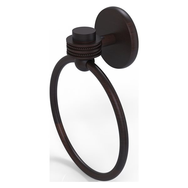 Allied Brass Satellite Orbit One Venetian Bronze Wall Mount Towel Ring with Dotted Accents