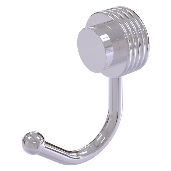 Allied Brass Venus Polished Chrome Towel Hook with Grooved Accents