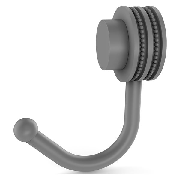 Allied Brass Venus Matte Grey Towel Hook with Dotted Accents