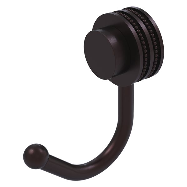 Allied Brass Venus Antique Bronze Towel Hook with Dotted Accents