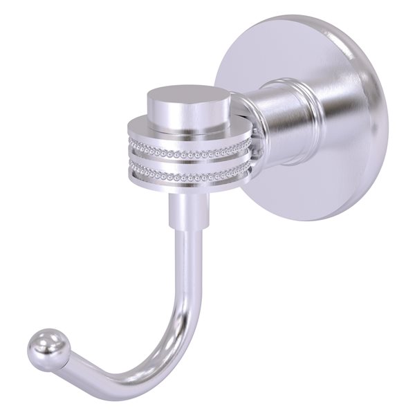 Allied Brass Continental Satin Chrome Towel Hook with Dotted Accents ...