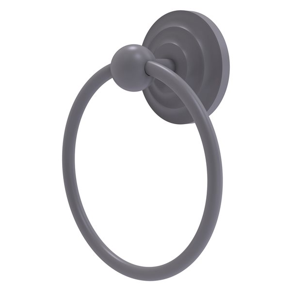 Allied Brass Que New Matte Grey Wall Mount Towel Ring