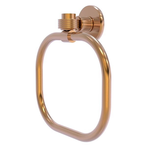 Allied Brass Continental Brushed Bronze Wall Mount Towel Ring with Grooved Accents