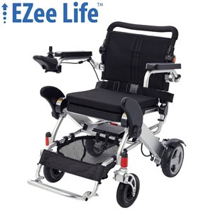 Ezee Fold 3G Black Electric Wheelchair with 8-in Rear Wheels