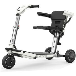 Atto White Foldable Mobility Scooter with Arms
