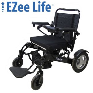 Ezee Fold 4G Bariatric Electric Folding Wheelchair with 21-in Seat
