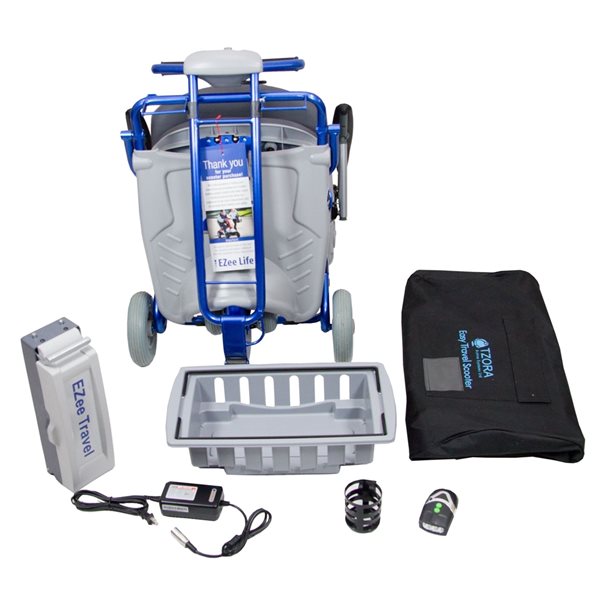 Ezee Life Ezee Classic Silver Foldable Mobility Scooter with Basket