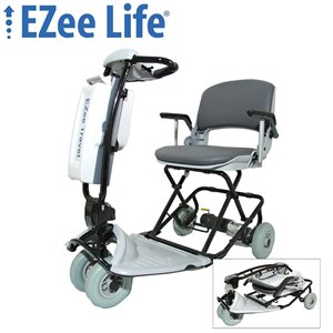 Ezee Life Ezee Travel Black Foldable Mobility Scooter with Padded Seat
