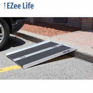 Ezee Life 3-ft x 30-in Aluminum Folding Wheelchair Ramp with Grip Tape