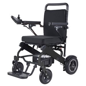 Ezee Fold Black Aluminum 6G Electric Wheelchair with 10-in Rear Wheels