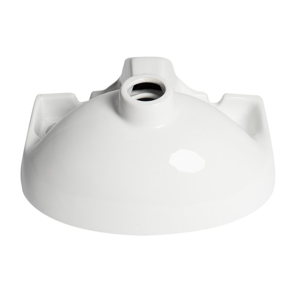 ALFI brand White 14-in Wall-Mounted Porcelain Oval Sink with Faucet Hole