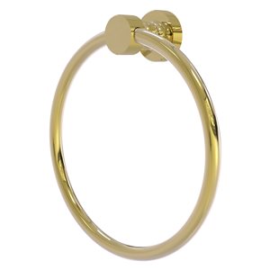 Allied Brass Foxtrot Unlacquered Brass Wall Mount Towel Ring