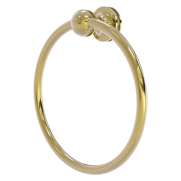 Allied Brass Mambo Unlacquered Brass Wall Mount Towel Ring