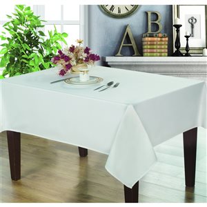 Home Secret Indoor White Table Cover for 8-ft Rectangle