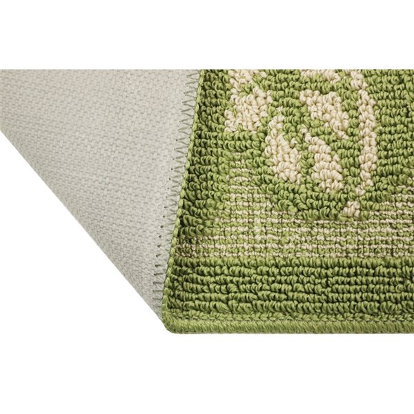 Nova Home Collection 18-in x 30-in Green Semicircle Indoor Utility Mat