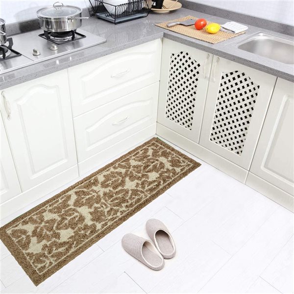 Nova Home Collection Taupe Indoor Utility Mat Set - 2-Piece