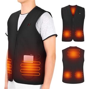 Marina Decoration Men X-Large Electric Black Polyester Heated Vest