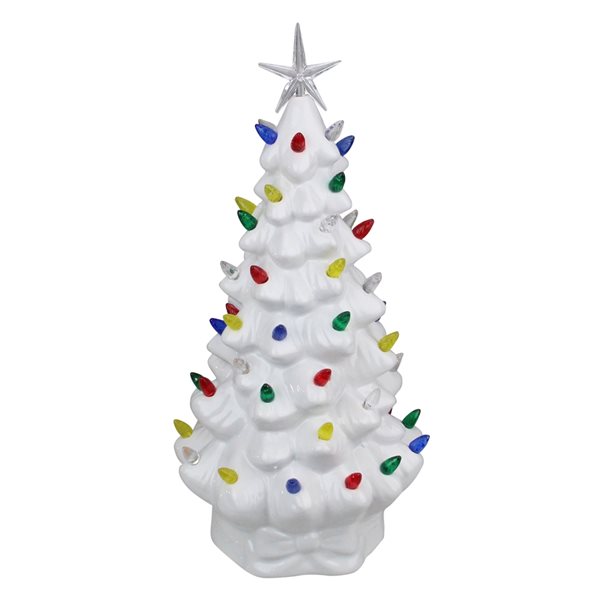 Northlight 14.5-in LED Lighted Retro Table Top Christmas Tree with Star Topper