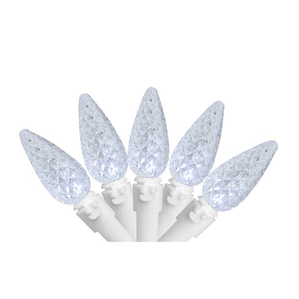 Northlight Pure White LED C6 Indoor/Outdoor Christmas String Lights