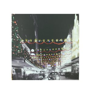 Northlight LED Lighted Christmas on Main Street in Pittsburgh Canvas Wall Art